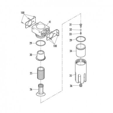 Oro filtras  1"GAV F300 1